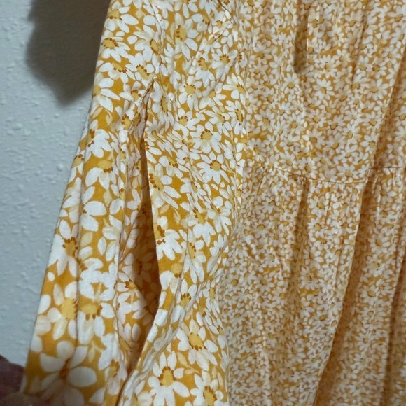 Madewell women XXL Square-Neck Tiered Midi Dress in Sunflower Field‎ cottagecore - Picture 11 of 13